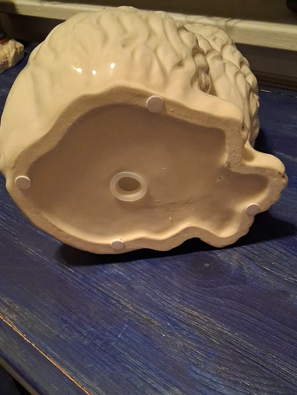 Ceramic White Cat Planter with Pastel Bow